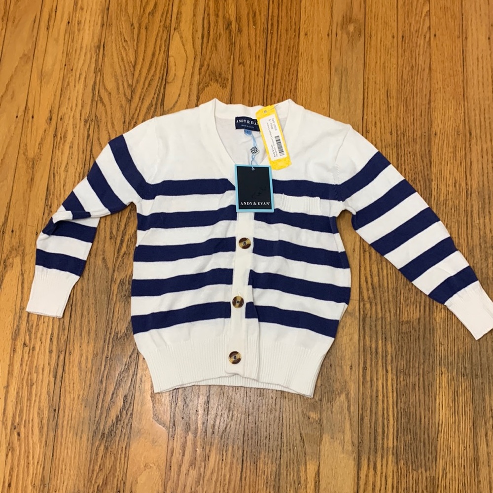 Andy & Evan Alexander striped cardigan sweater size 5
